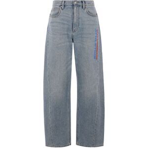 Alexander Wang Grey Denim - Wide-Leg Jeans Women